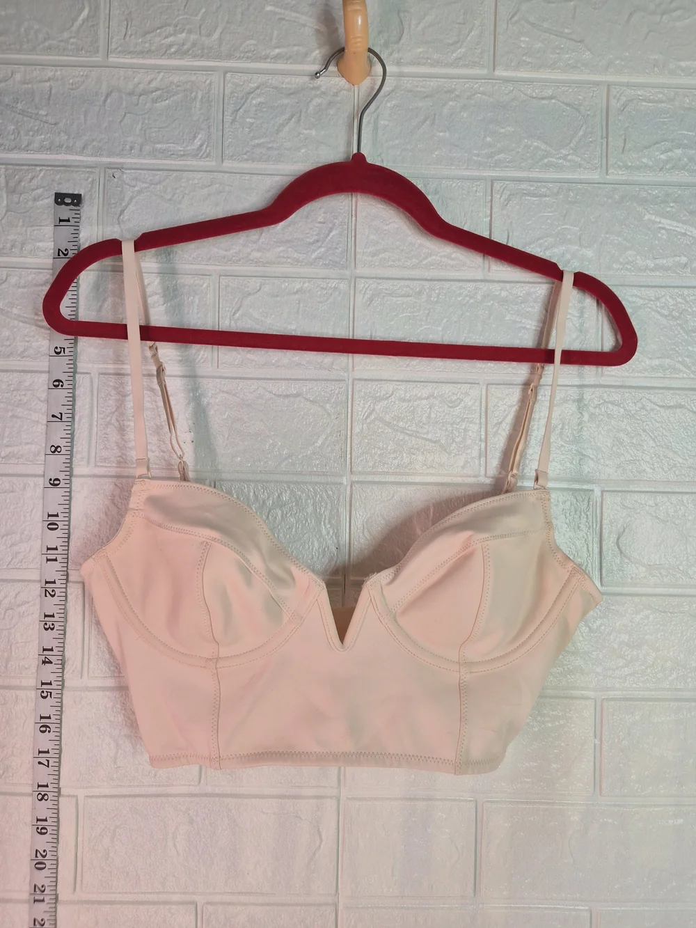 Free People Corset Top bra Cropped Size M Stretch Neutral Beige Multi Way